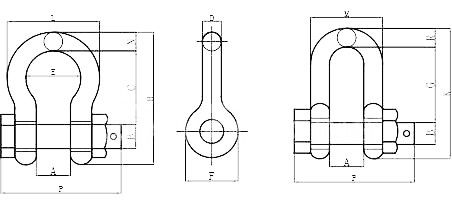 Schraubschnalle mit Schraubschnalle, galvanisiert, US-Typ, Schraubketten G-2150